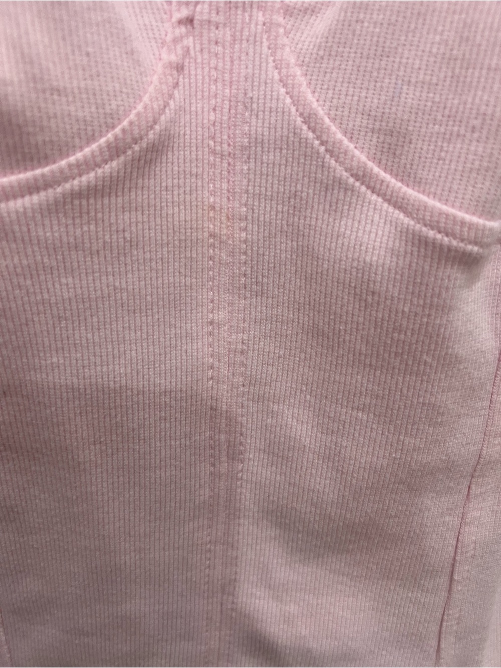 Universal Thread Light Pink Ribbed Bustier Tank - Picture 3 of 5